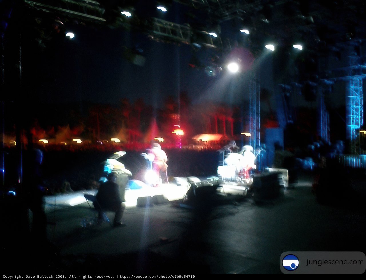 Nightly Performance Under Glaring Lights