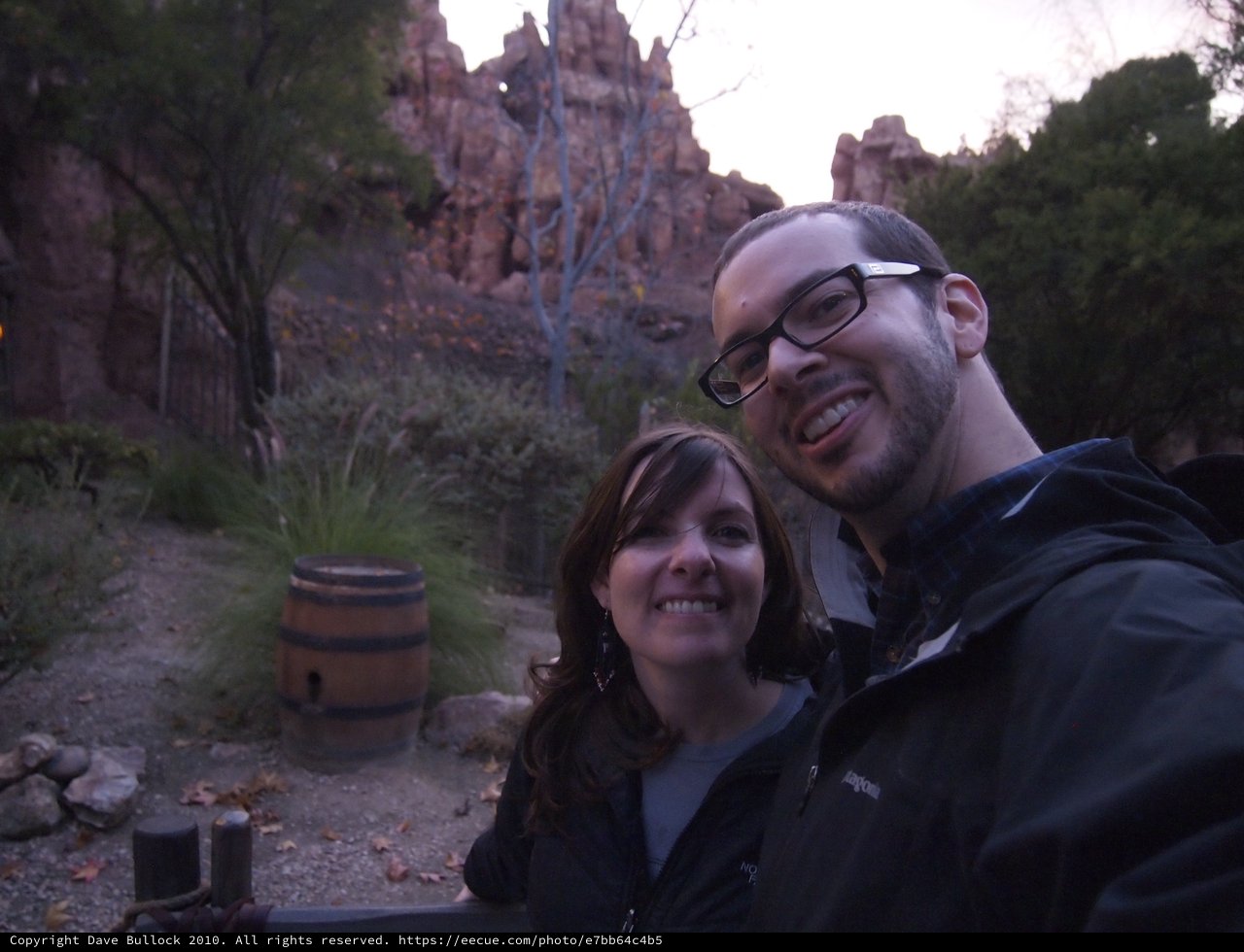 Couple Smiling at Big Thunder Mountain Disneyland