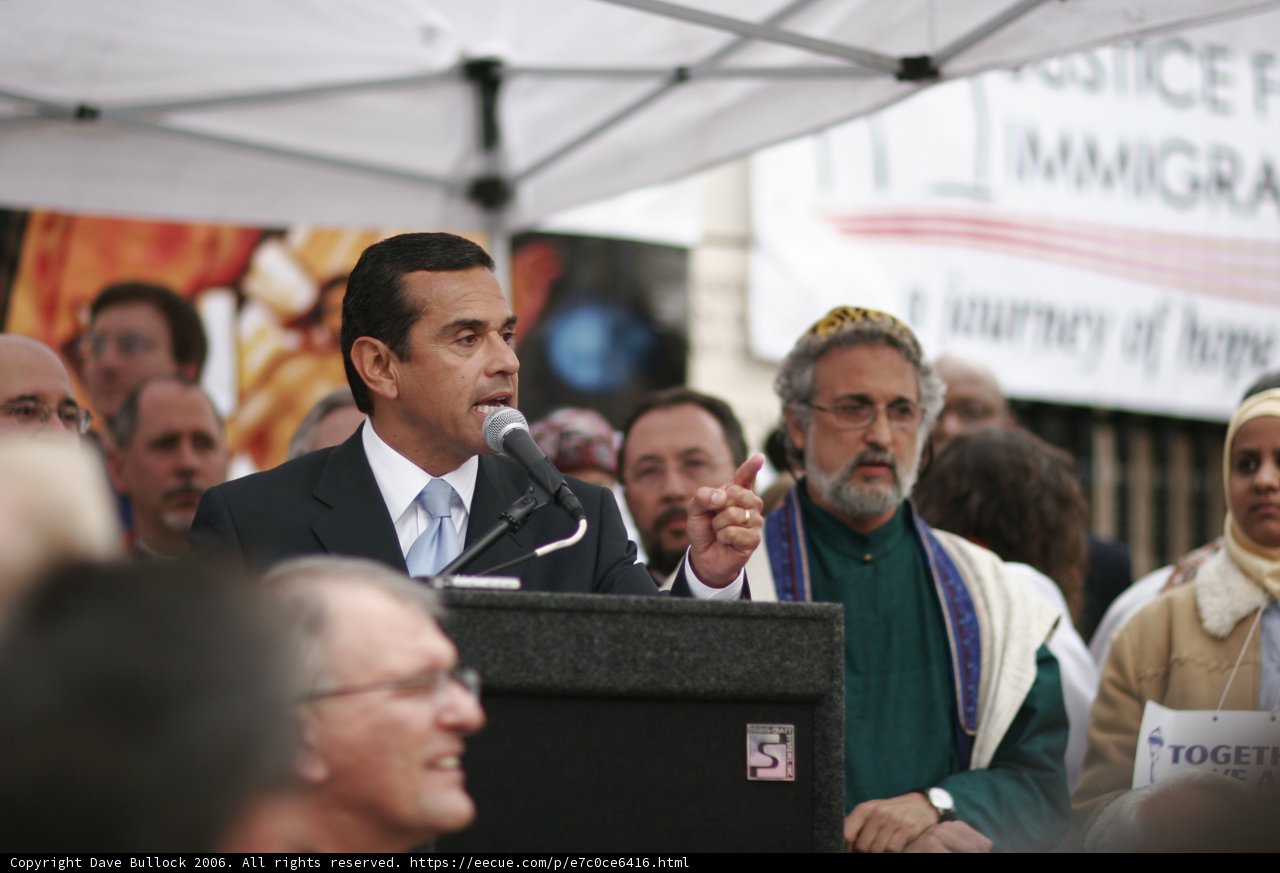 Antonio Villaraigosa Addressing a Rally