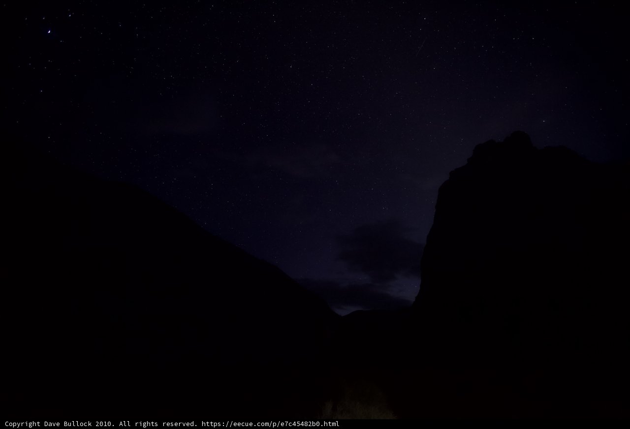 A Majestic Night Sky Above the Mountain