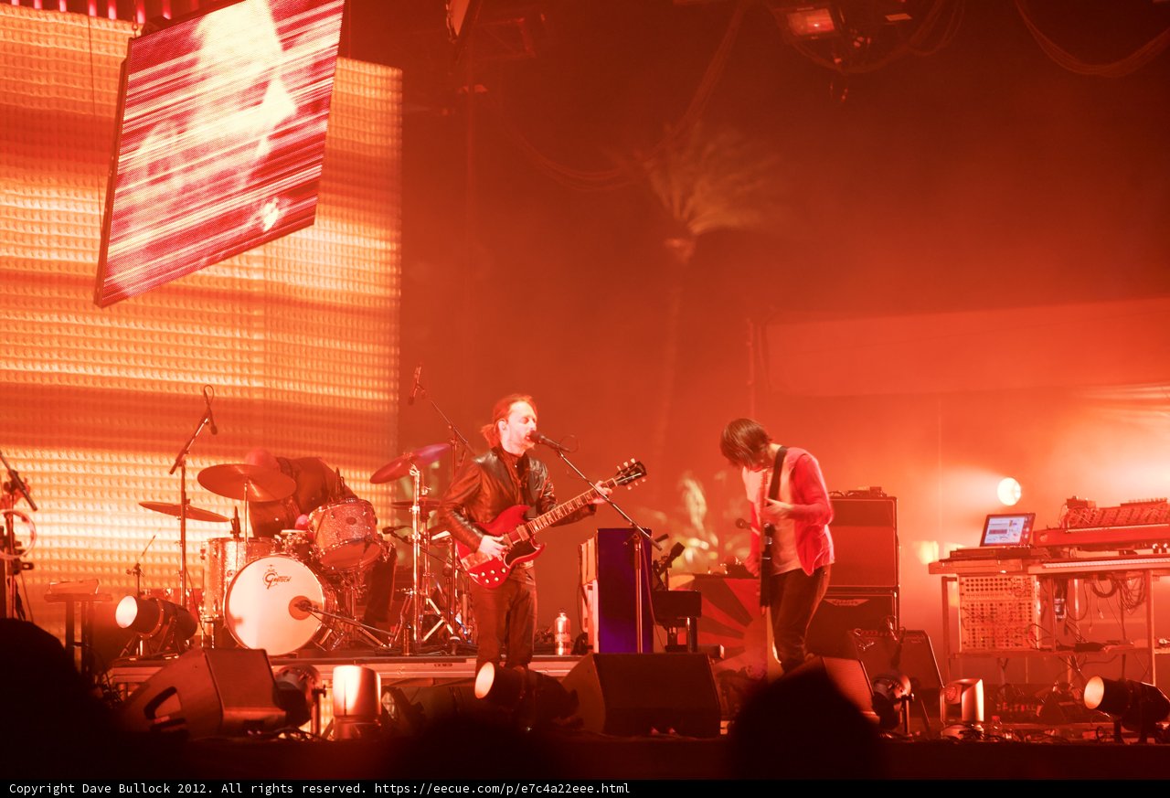 Thom Yorke rocking the stage at the xx concert in London