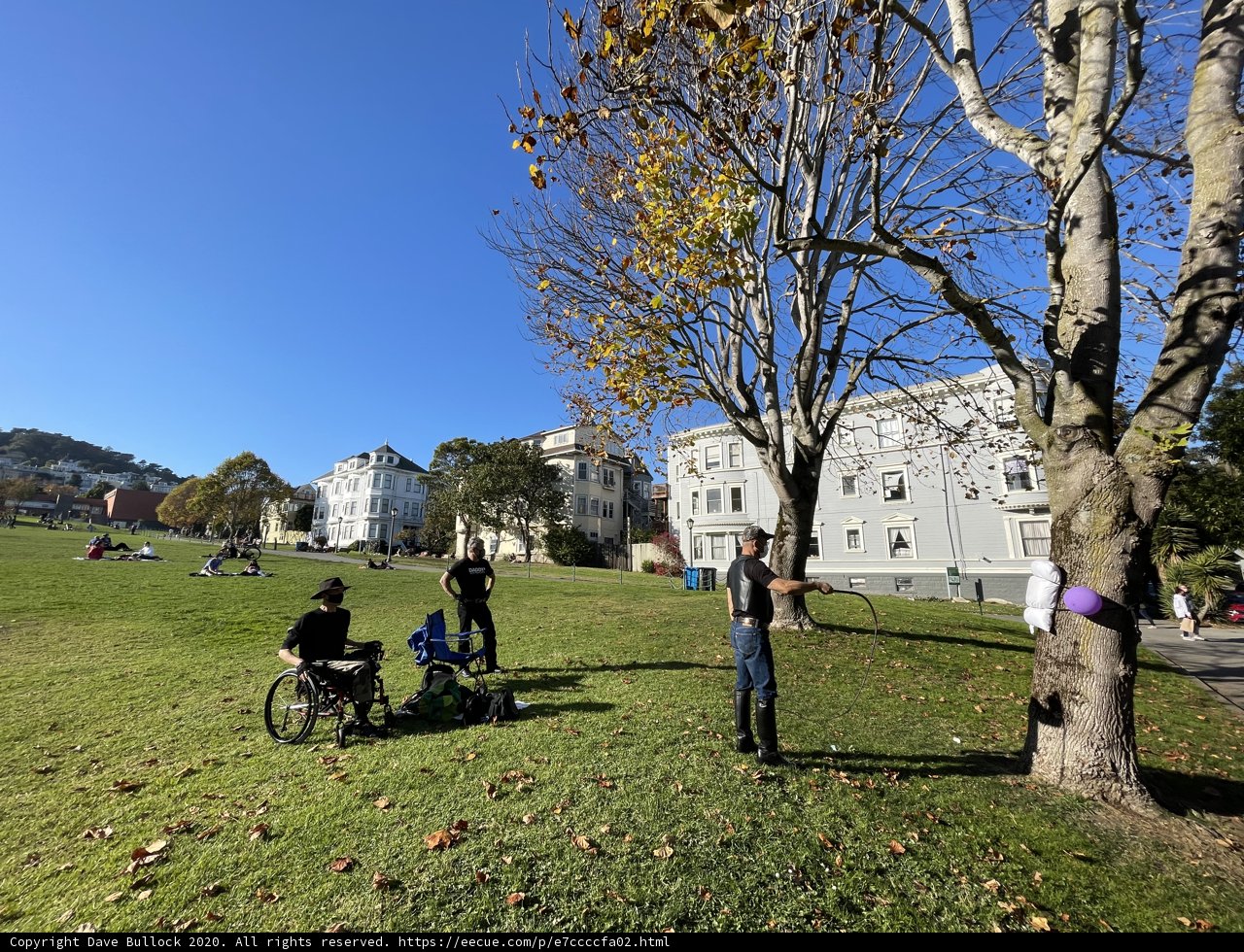 Wheelchairs and Bikes in Duboce Park
