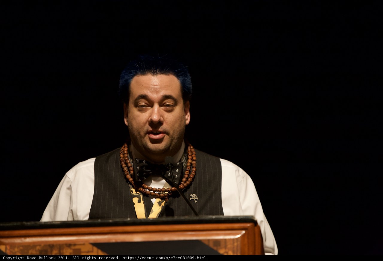 Blue-Haired Man's Electrifying Speech