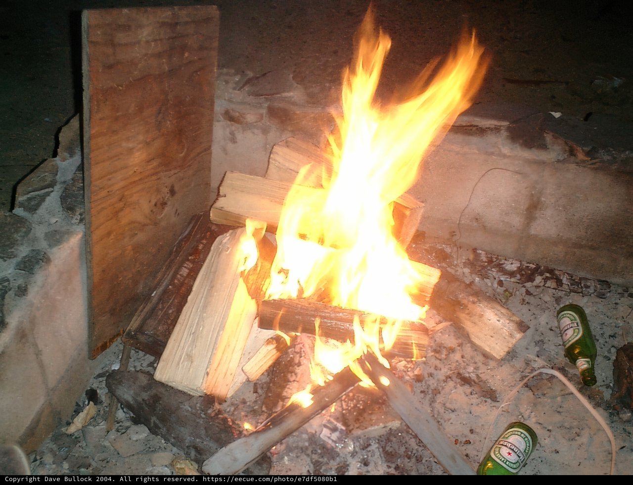 Flames Dancing with Booze
