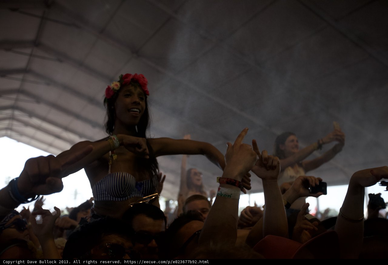 Bikini Babe in the Coachella Crowd