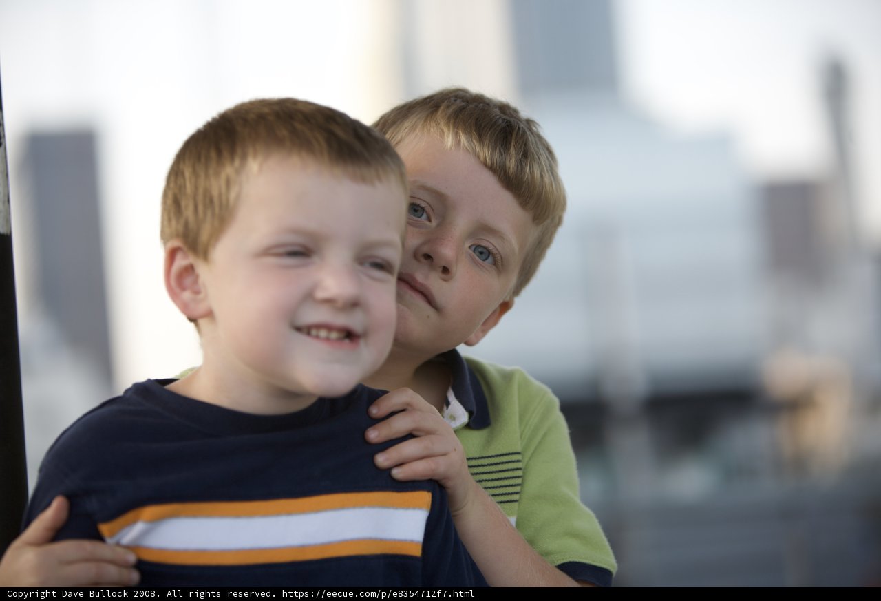 Two Happy Boys Strike a Pose