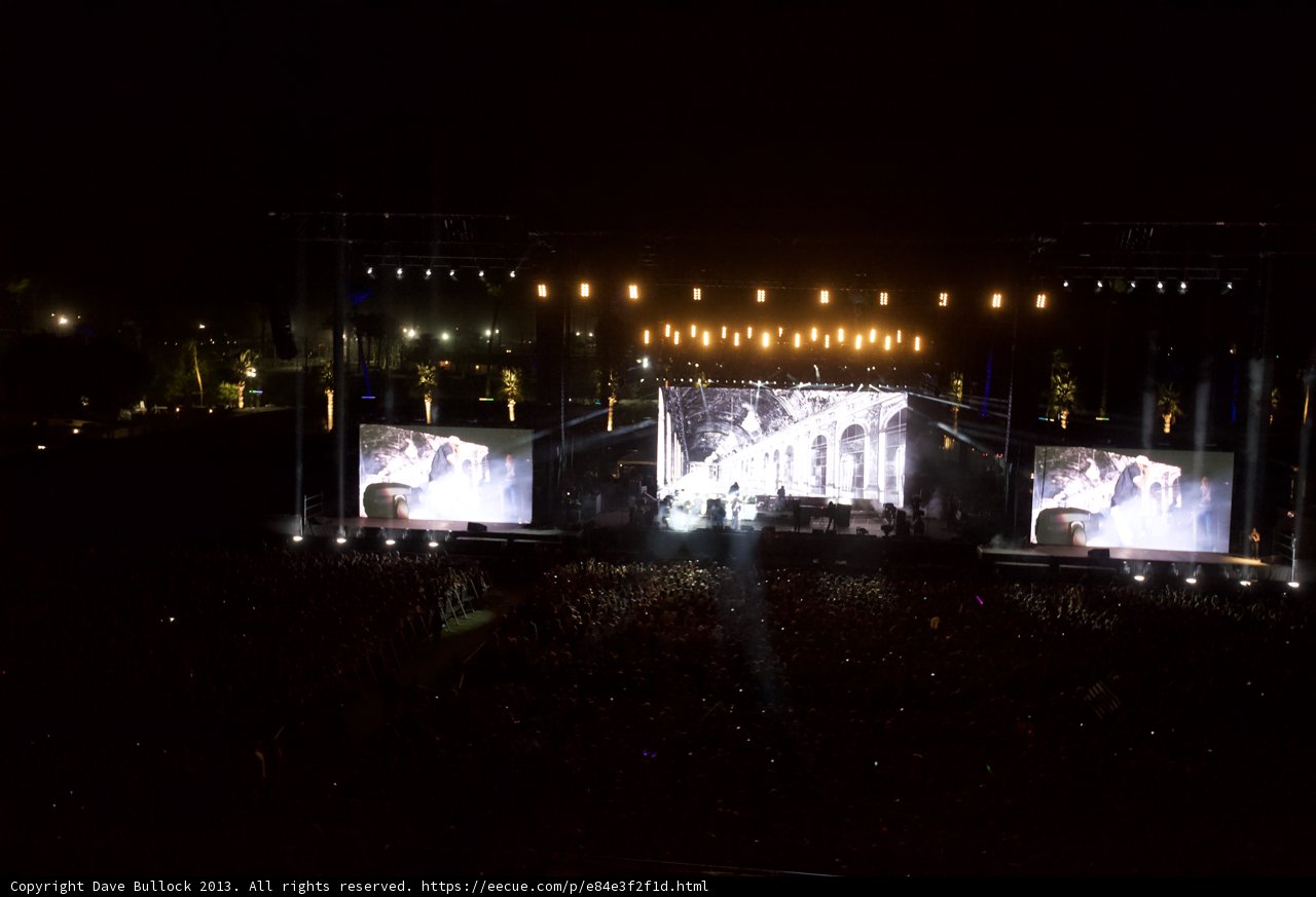 Coachella Stage Lights Up the Night Sky