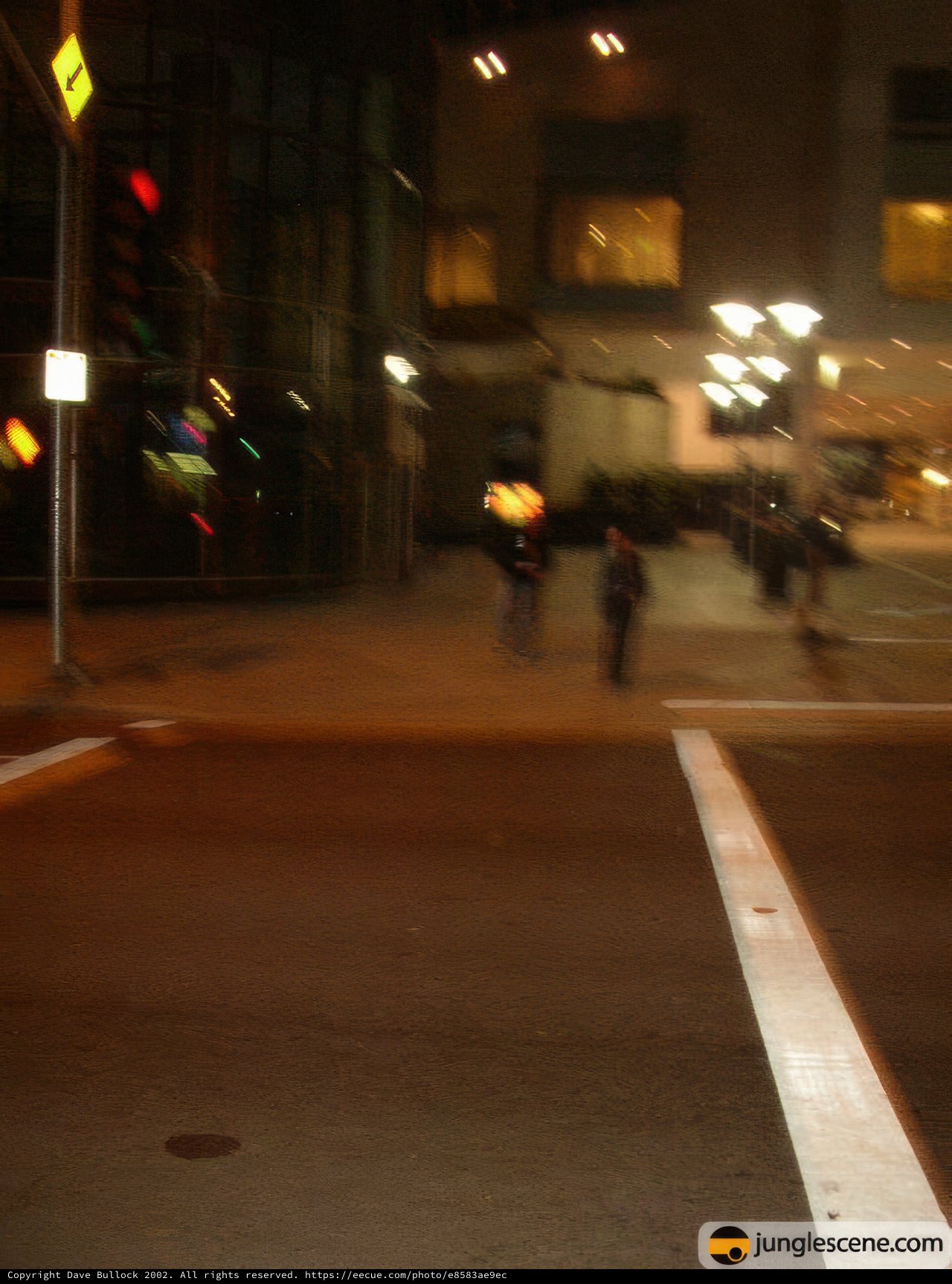 Blurred Nightscape: A Vibrant Urban Tarmac