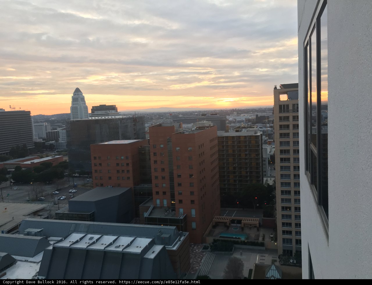 Sunset Cityscape View from The Broad Building