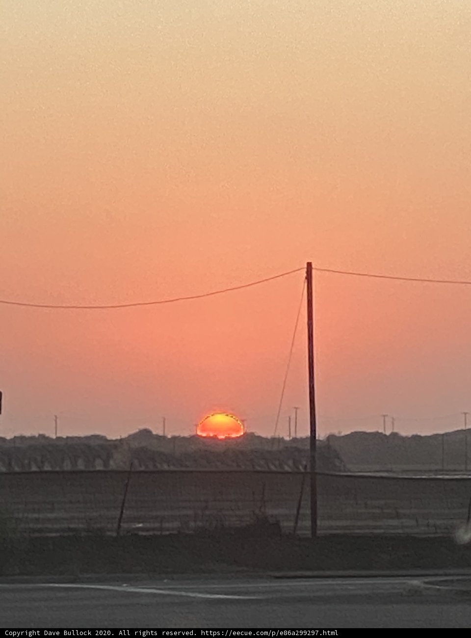 Setting Sun over Power Lines