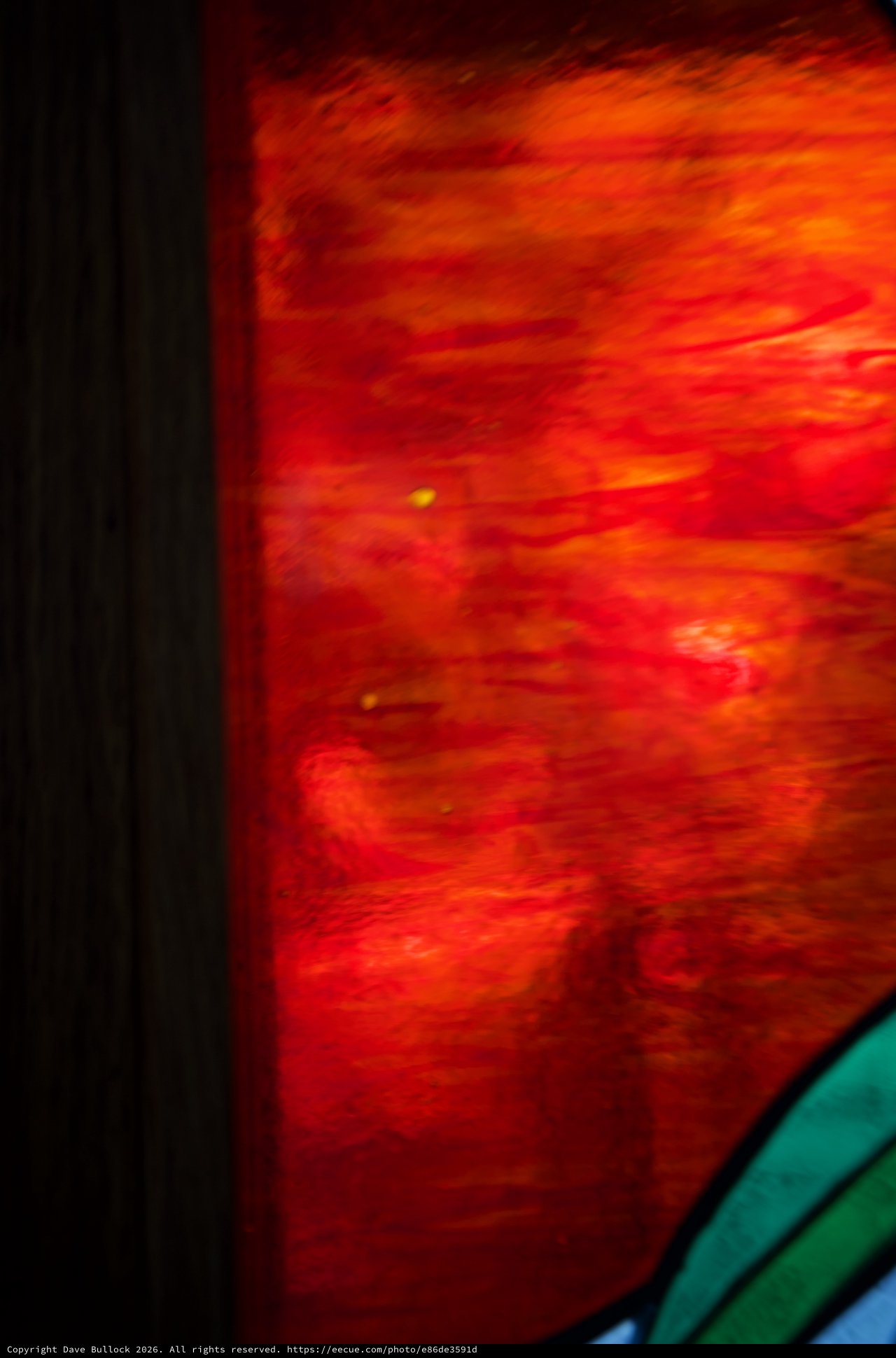 Abstract Motion Blur Through Illuminated Red Space