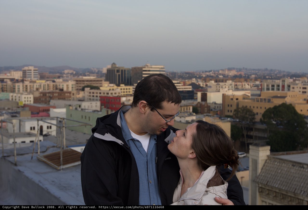 Rooftop Romance at Dusk Over the City