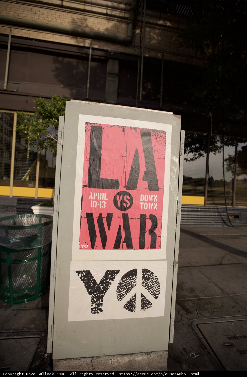 LA vs War Poster in the City