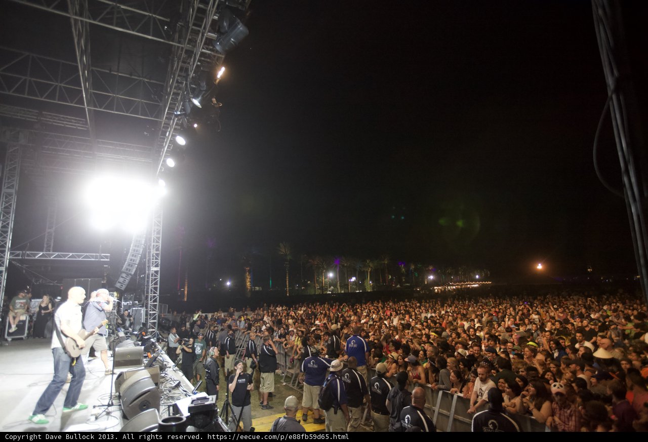 Spotlight on the Crowd at Coachella