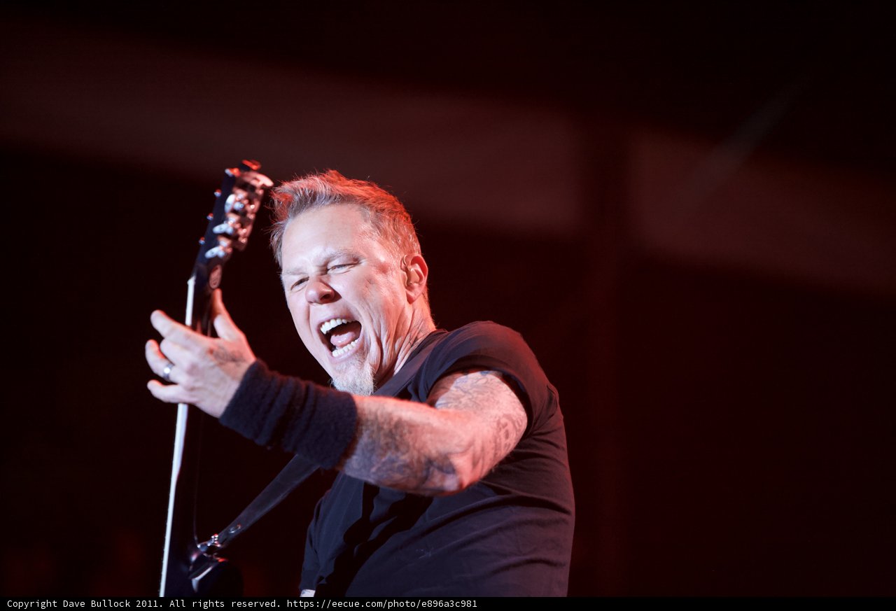 James Hetfield of Metallichead Rocks the Crowd at Big Four Festival