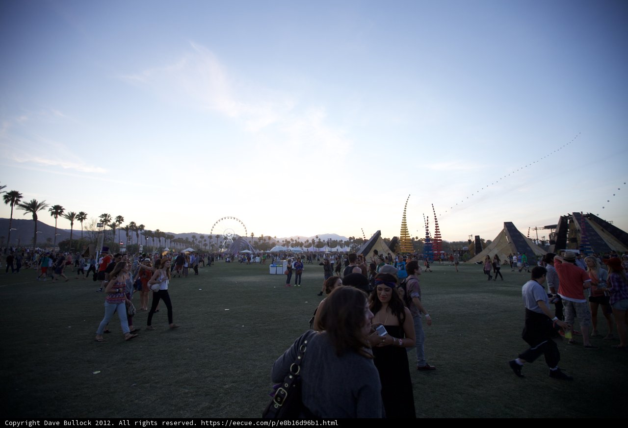 Festival-goers enjoying the outdoors