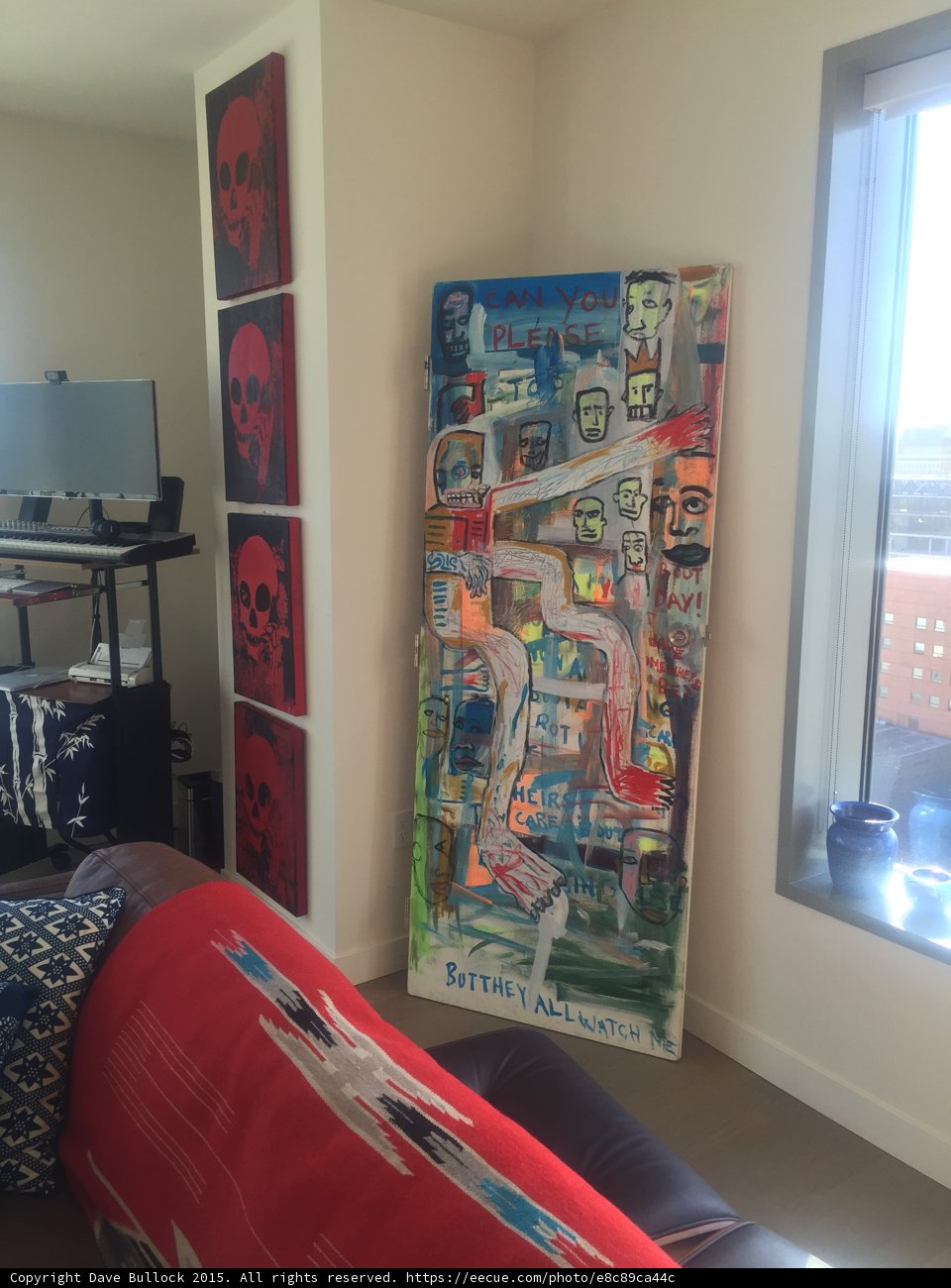 City Street Scene Painting Adds Character to Living Room