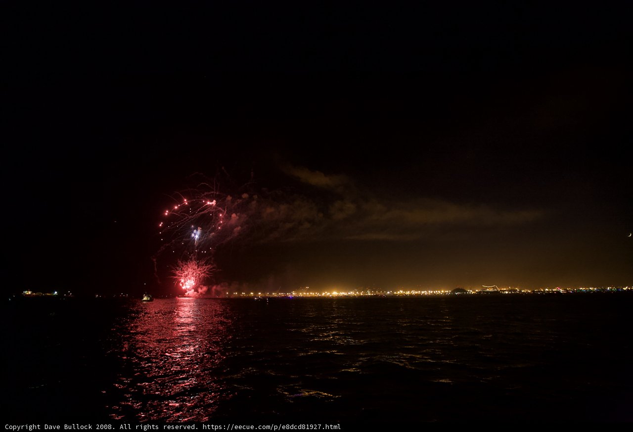Fireworks and Reflections on the Lake