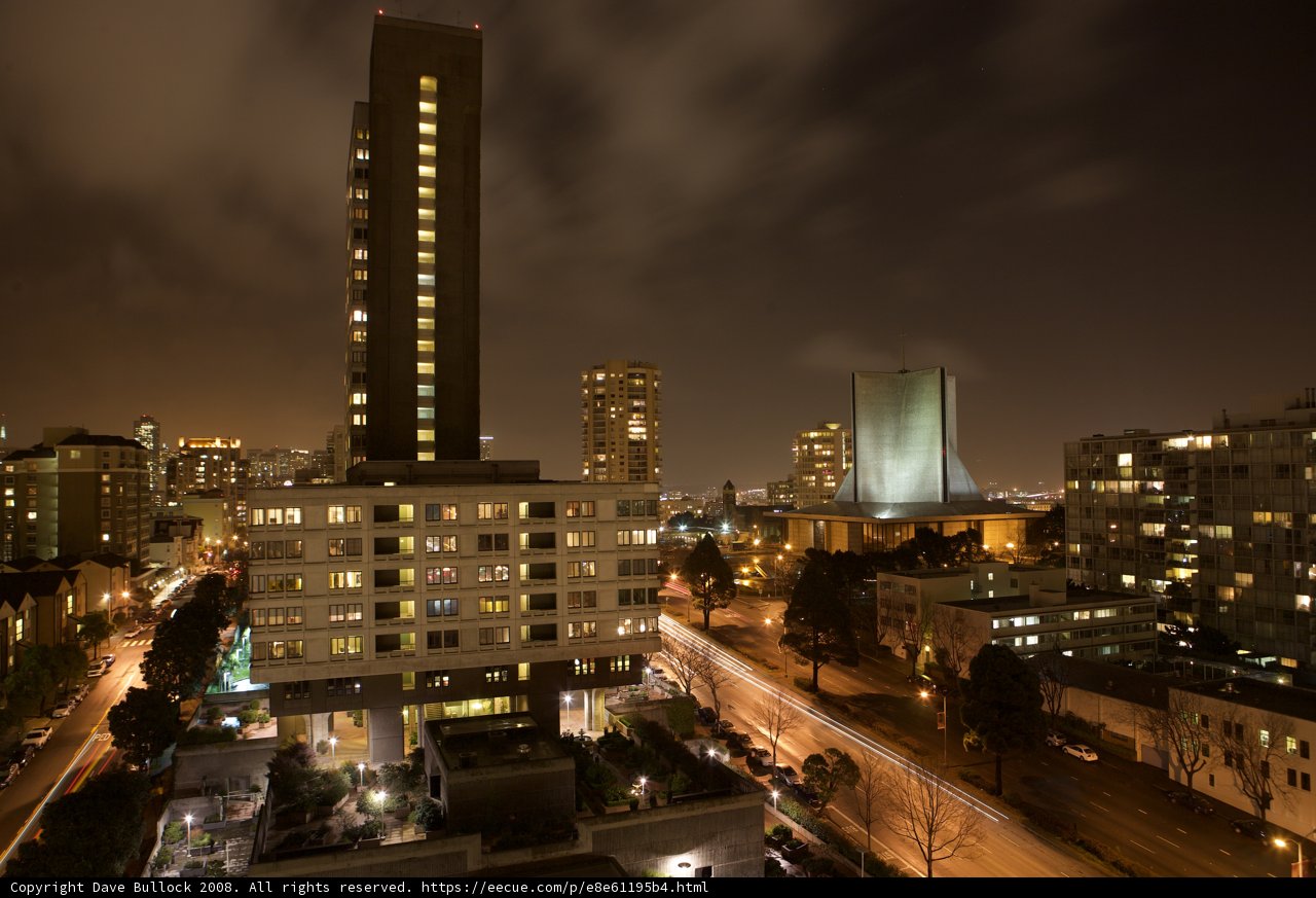Night View of Metropolis Office Building
