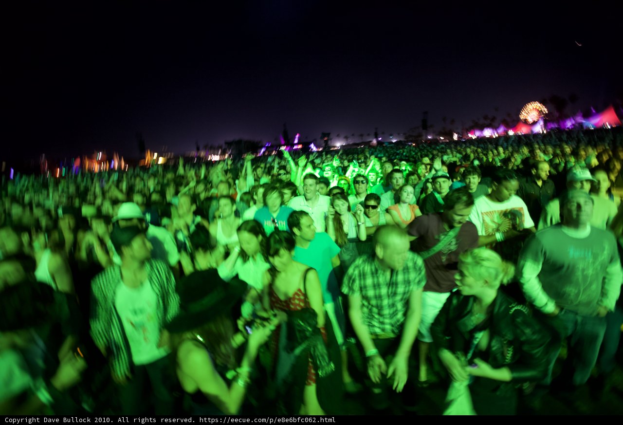 Green Glow at Coachella Music Festival