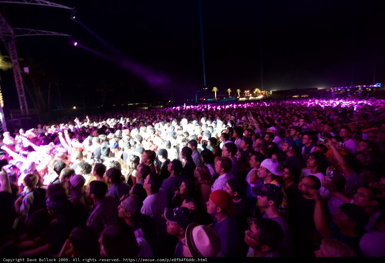 Night Lights and Crowds at 2009 Coachella Concert