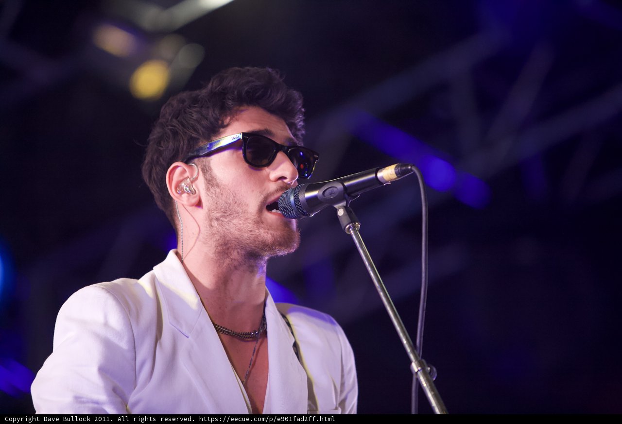 White Suit, Sunglasses, and Mic