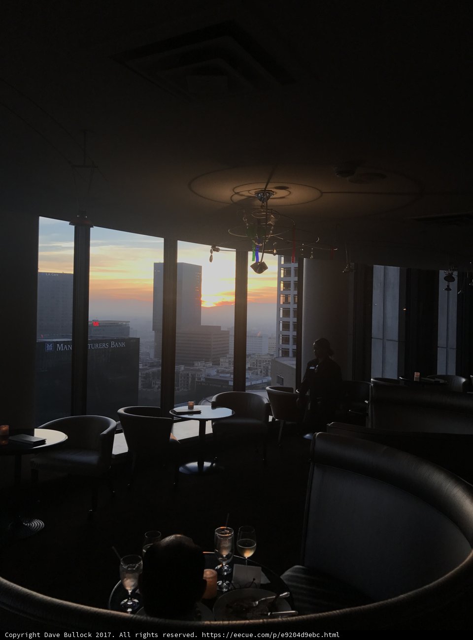 Sunset View from an LA Restaurant