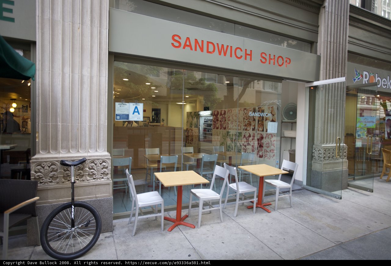 San Francisco Sandwich Shop Interior