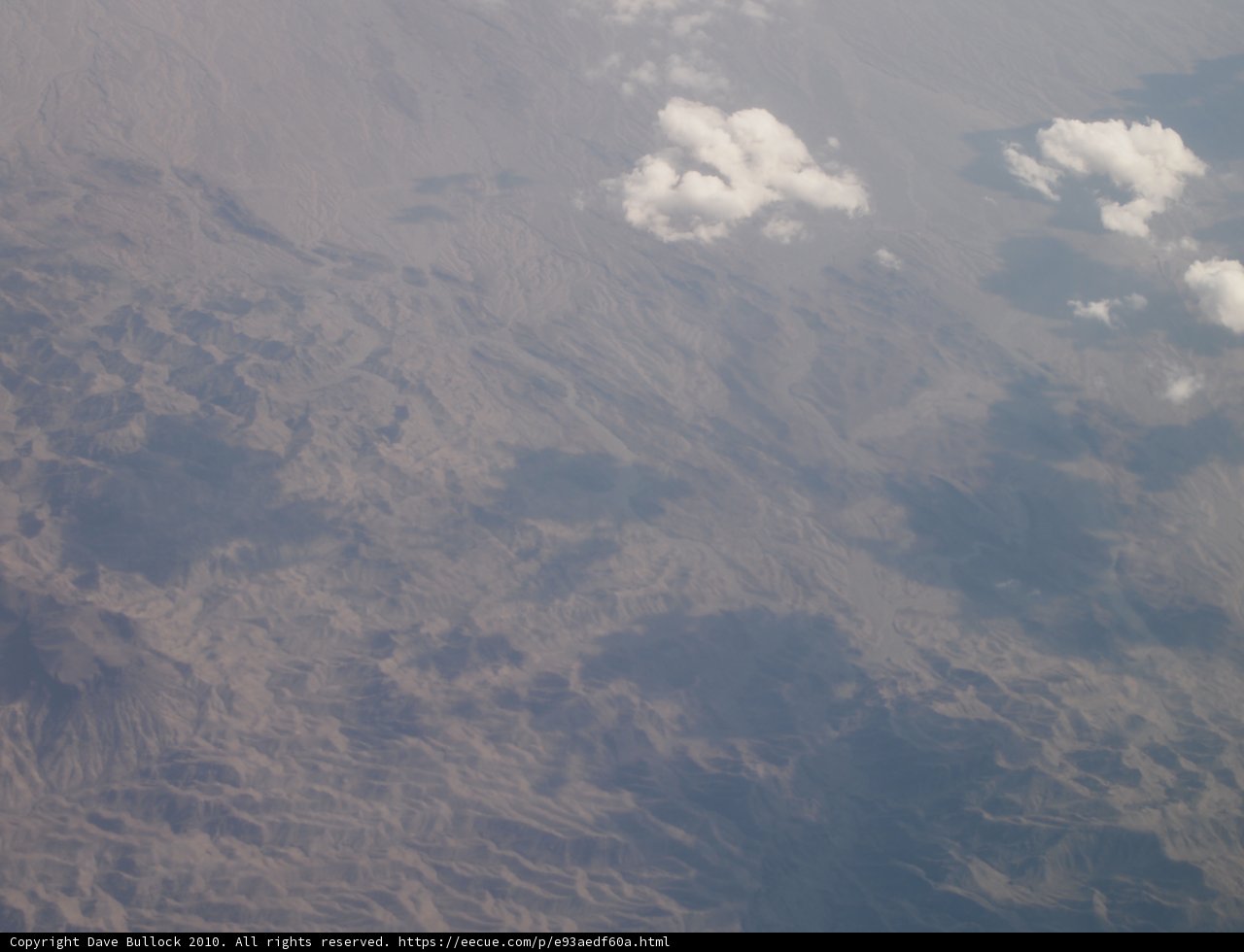 Aerial View of Mountains and Desert