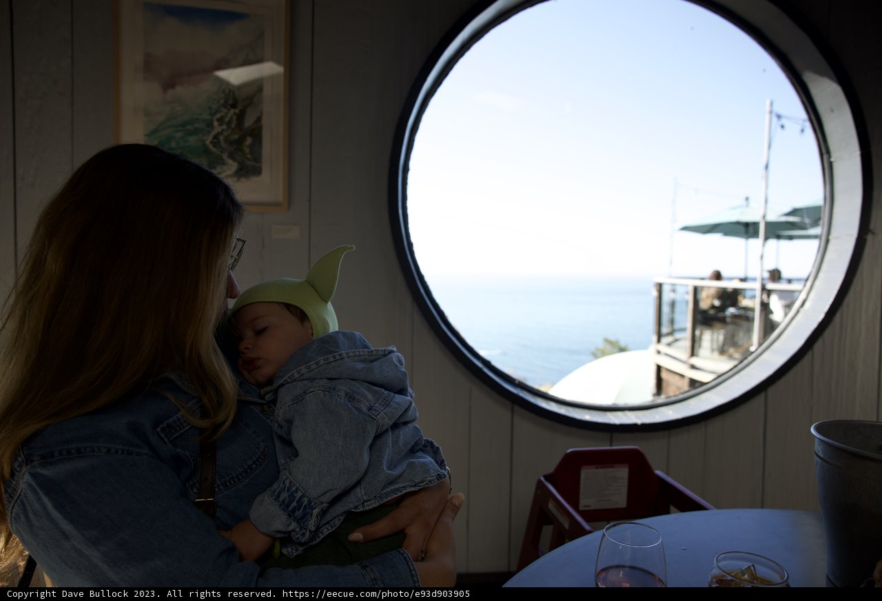 A Mother's Embrace against the Big Sur Sky