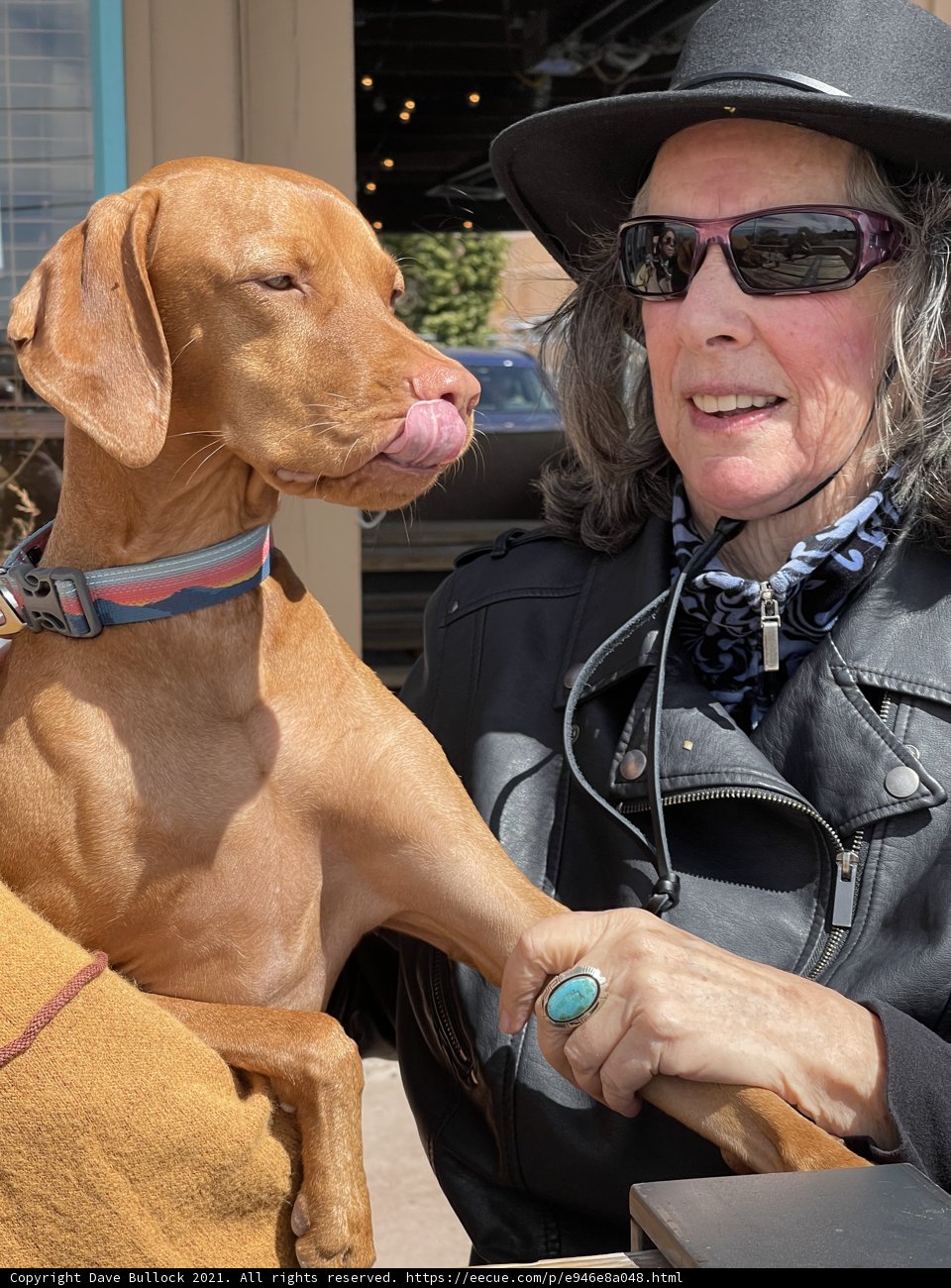Stylish Rhoda and her Furry Friend