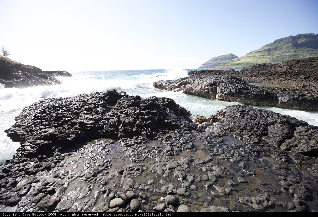 Promontory Overlooking Waves at the Shoreline