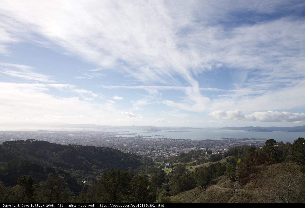 Cityscape and Mountain View from Hilltop