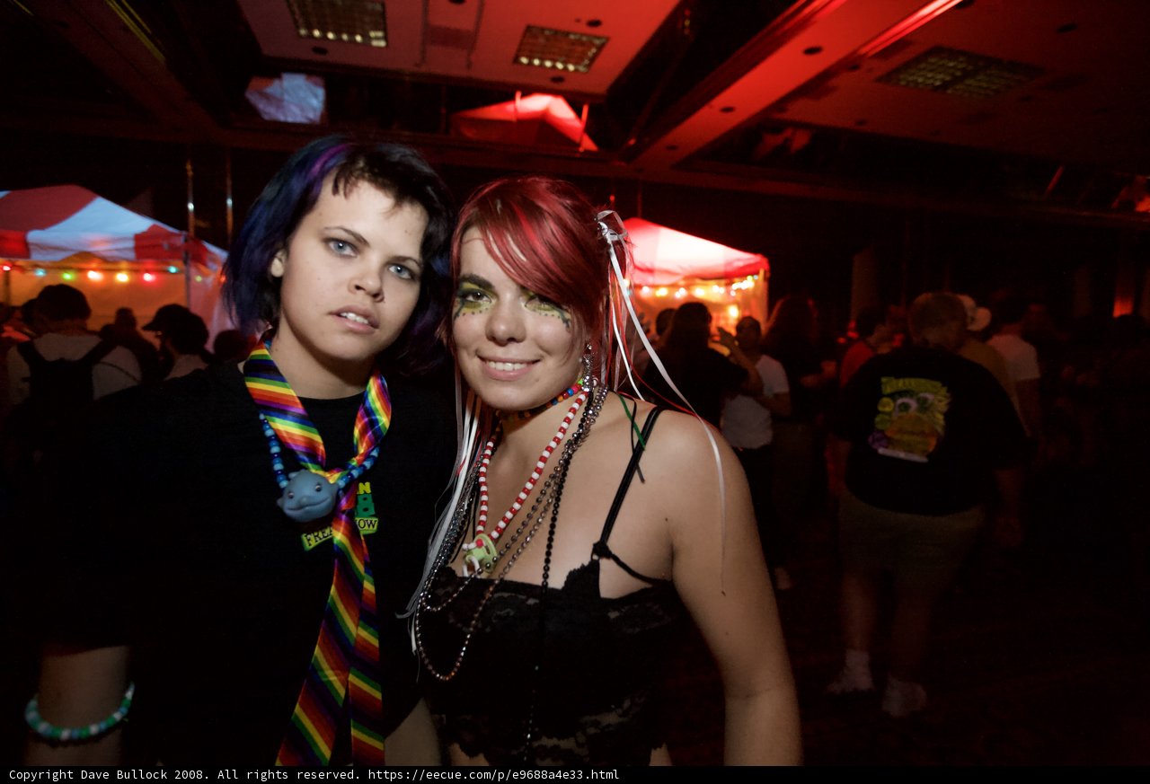 Colorful Hair in the Night Club