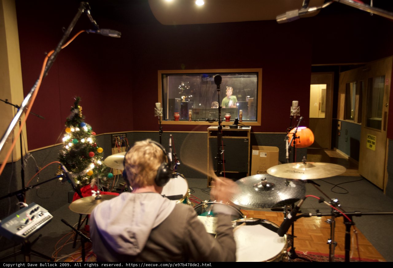 Drumming to the Christmas Tune