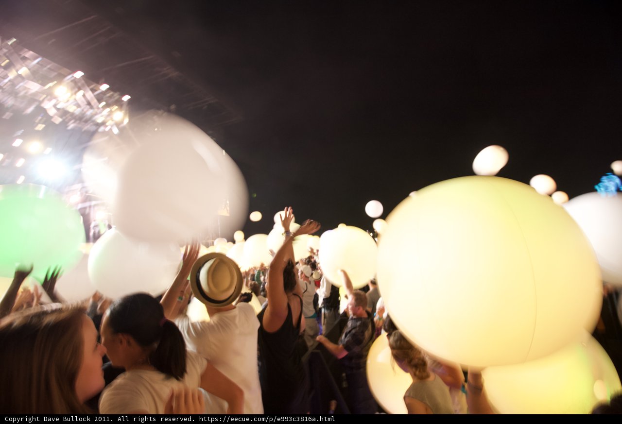 Balloon Party in the Night Sky
