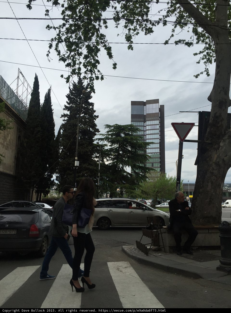 Tbilisi Street Crossing Scene