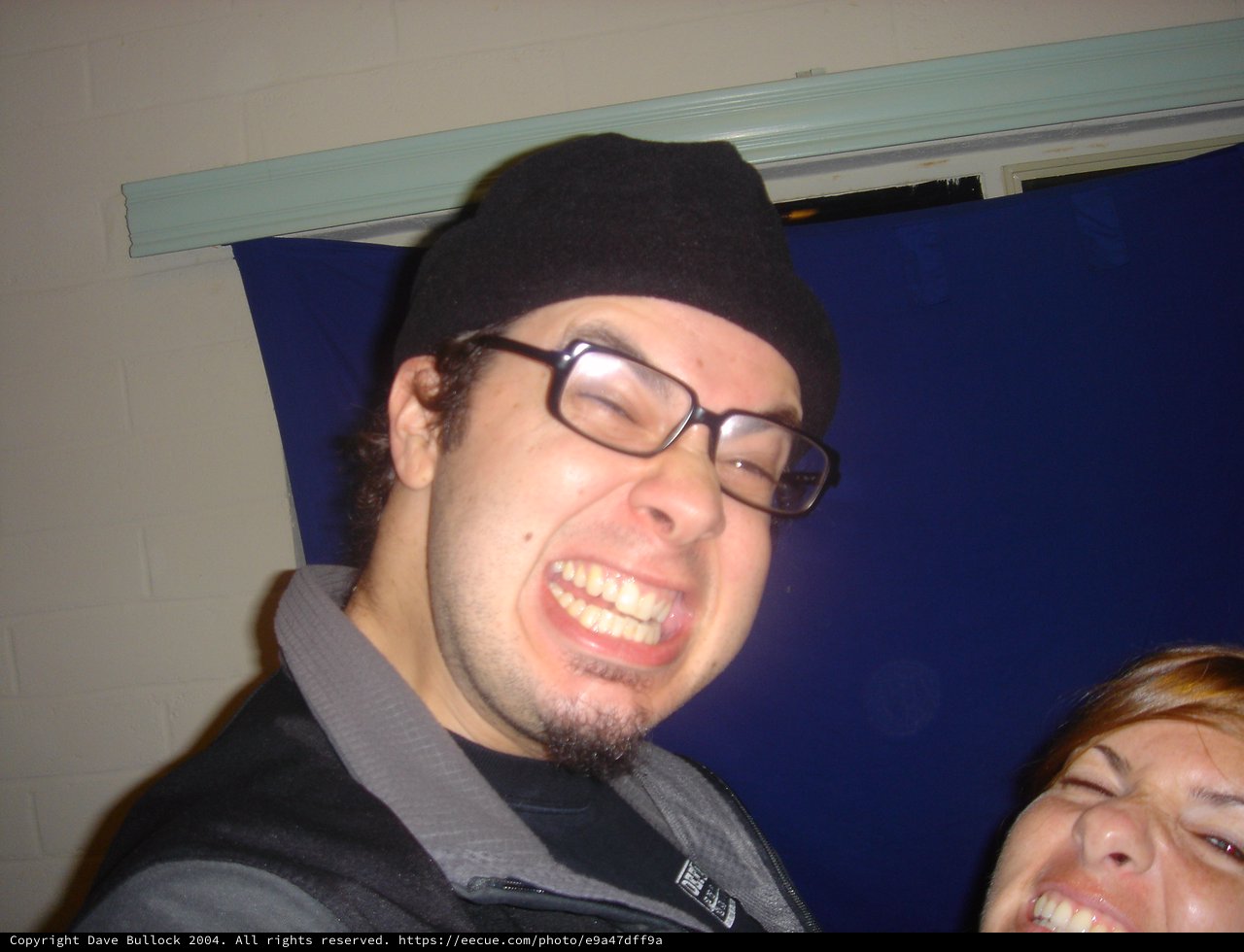 Laughing Friends Making Exaggerated Faces at Party