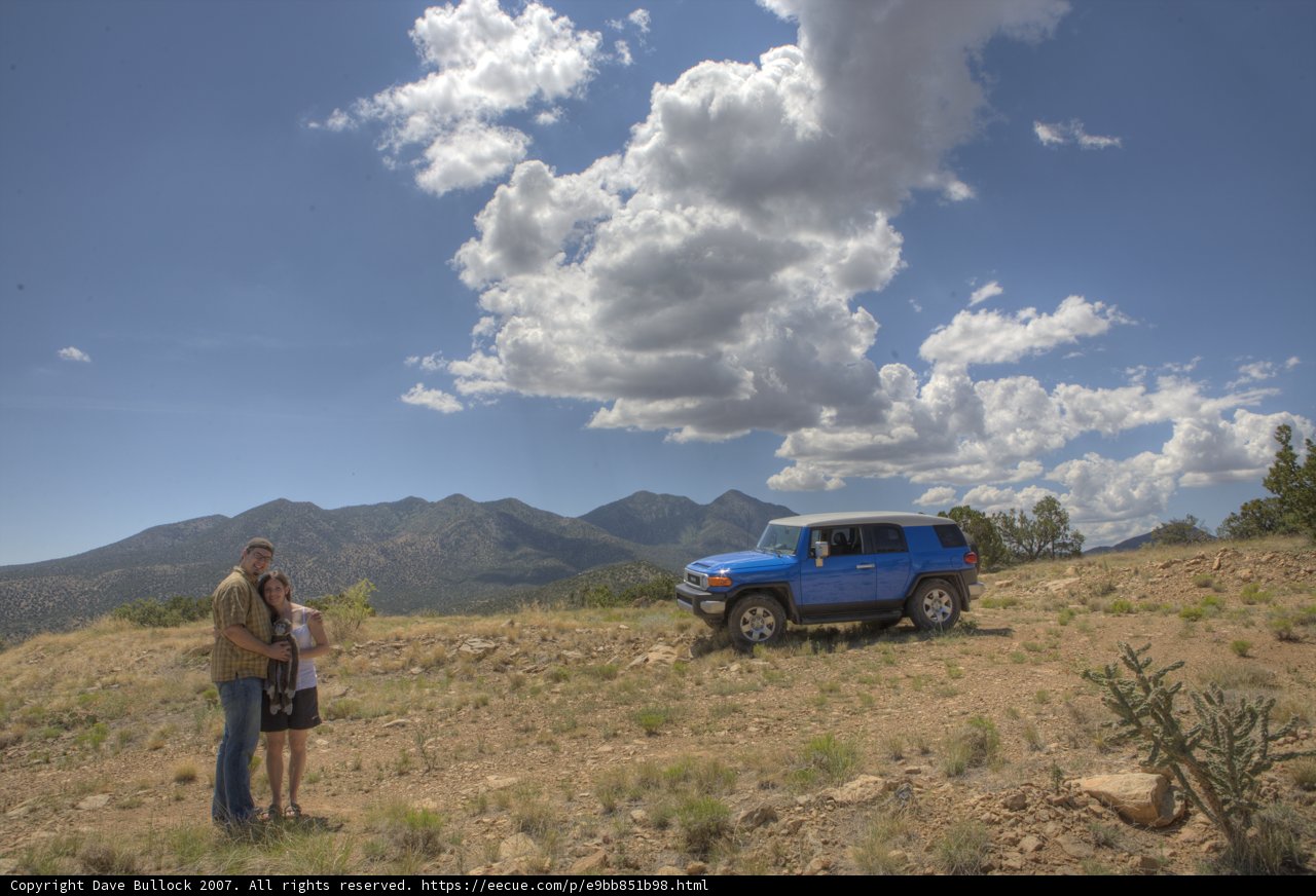 Dave and Penelope with Clouds and Blue-J