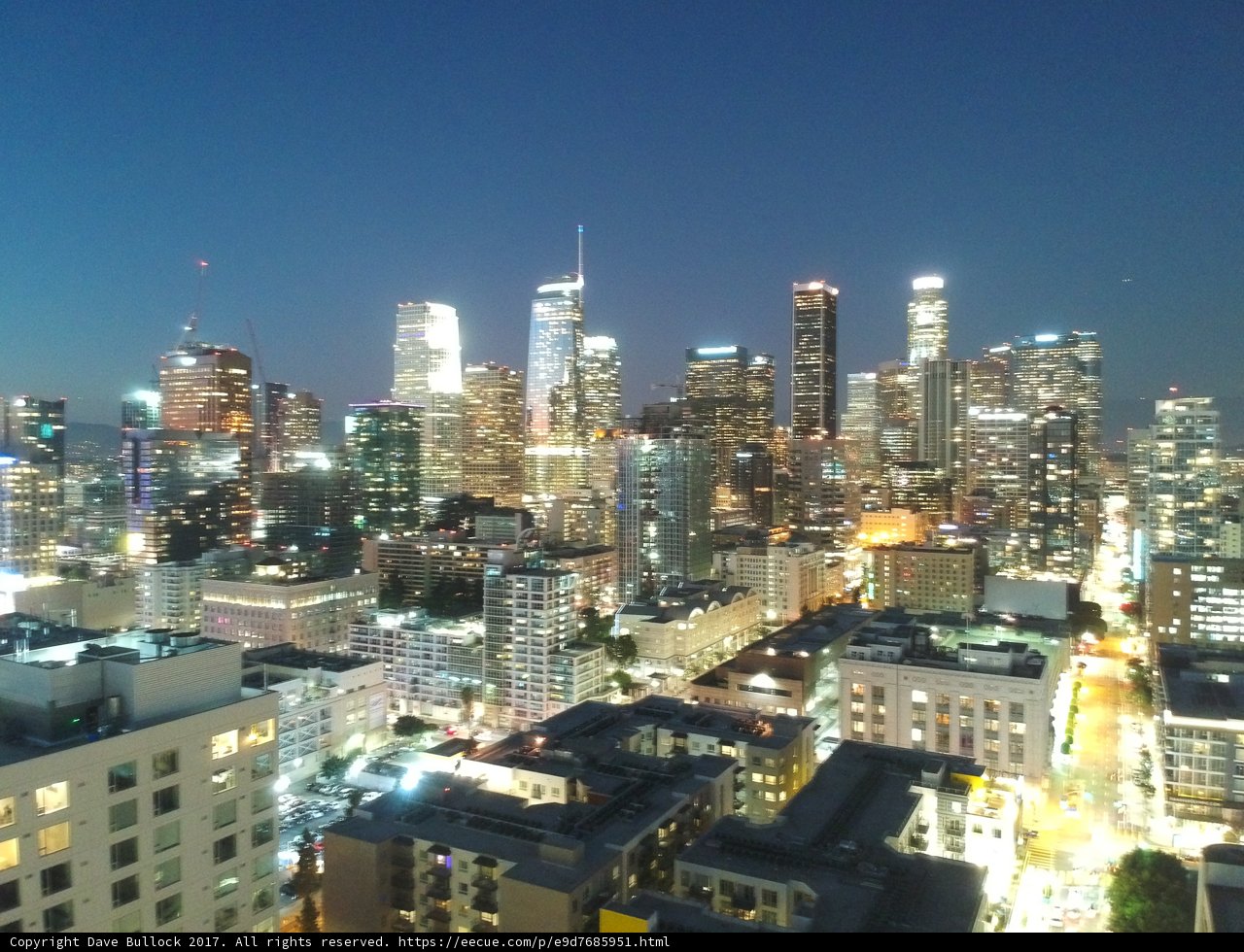 Illuminated Skyline of the Urban Metropolis