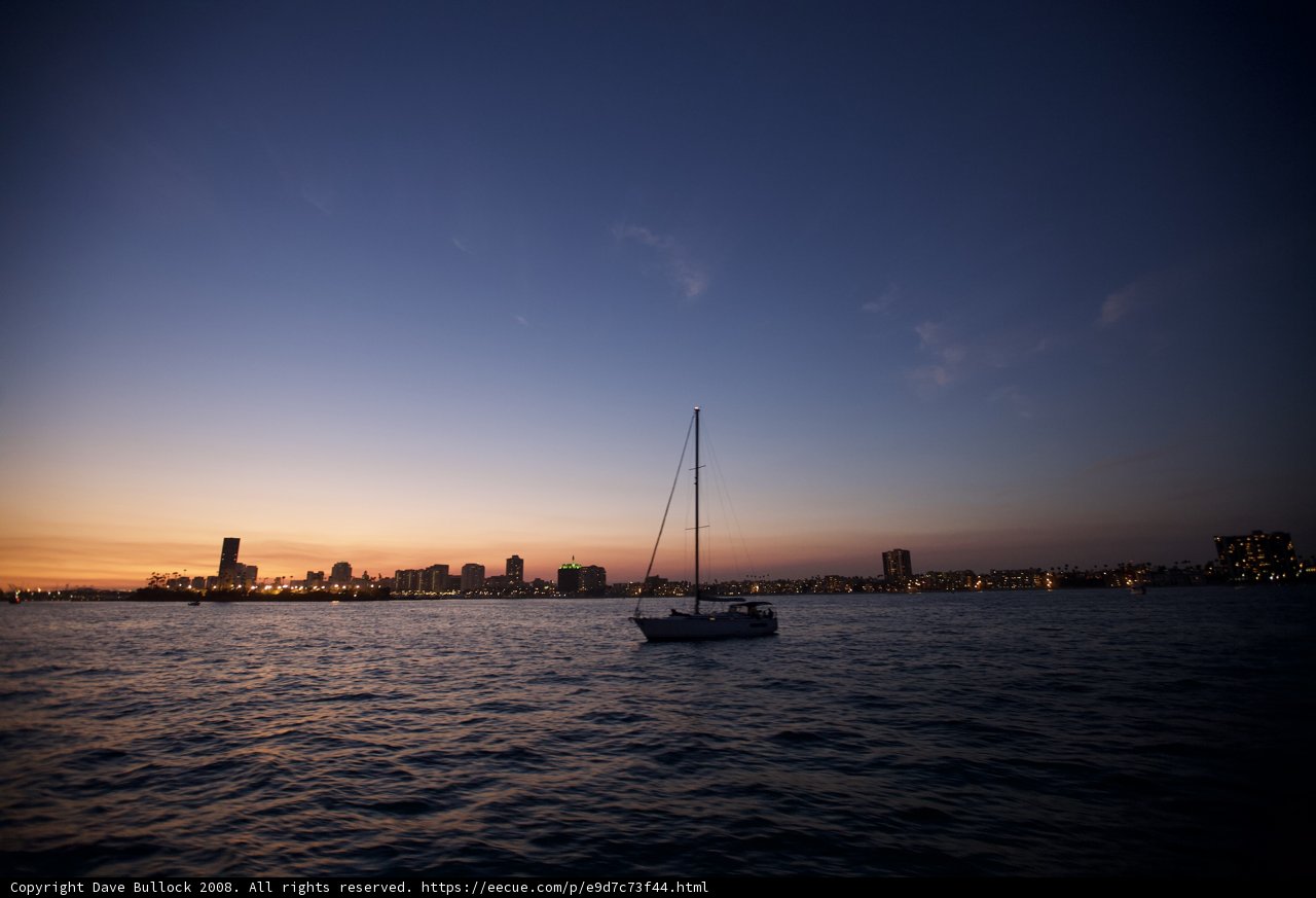 Sailboat Silhouette at Sunset