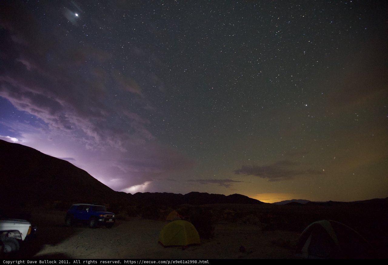 Nighttime Lightning Show in the Desert