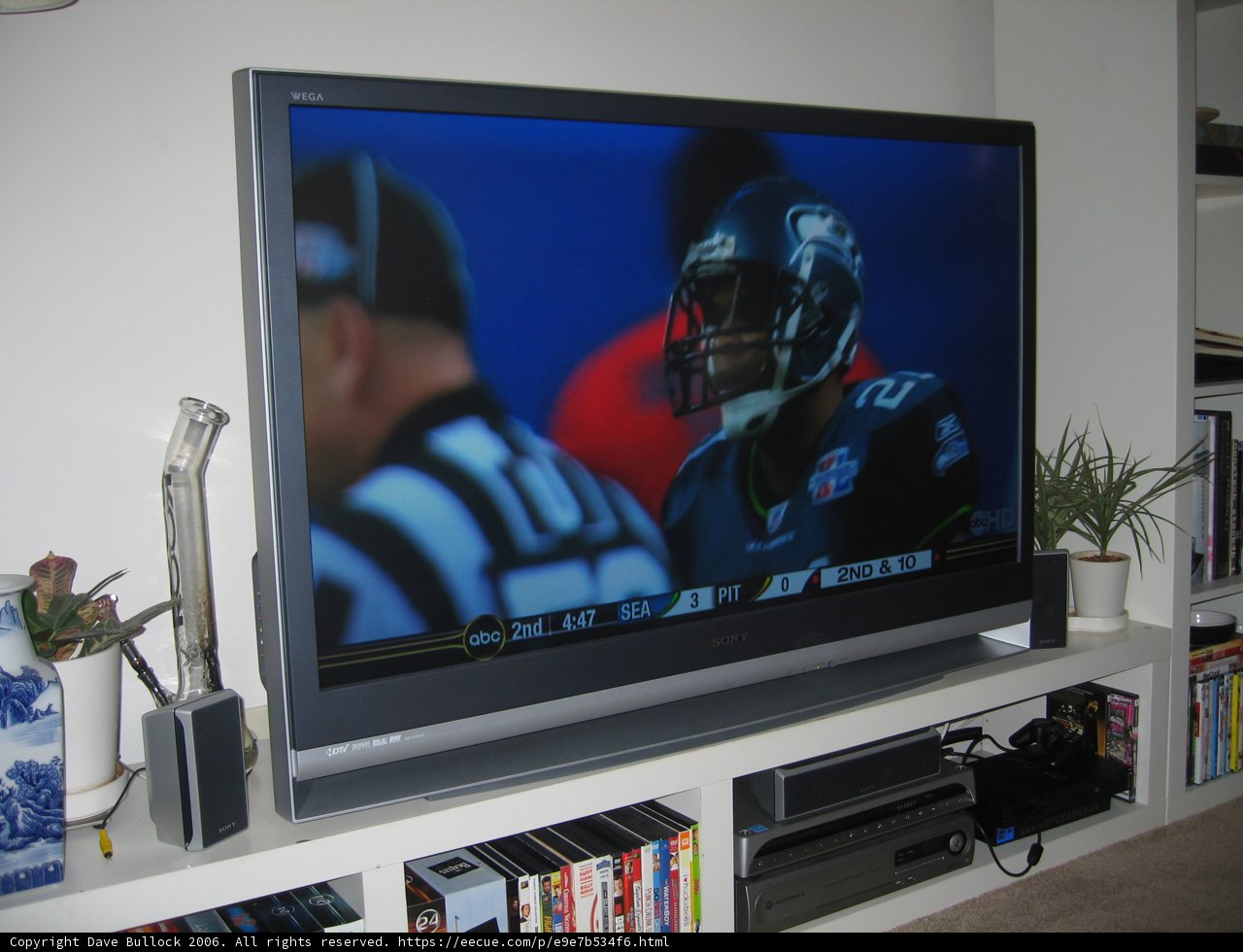 Entertainment Center with Decorative Touches