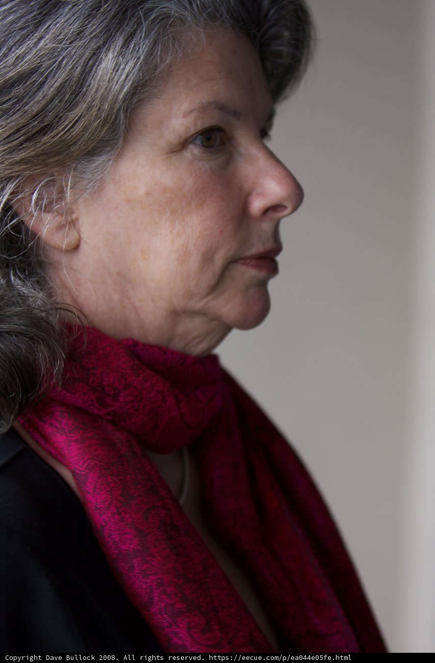 Red Scarf and Gray Hair