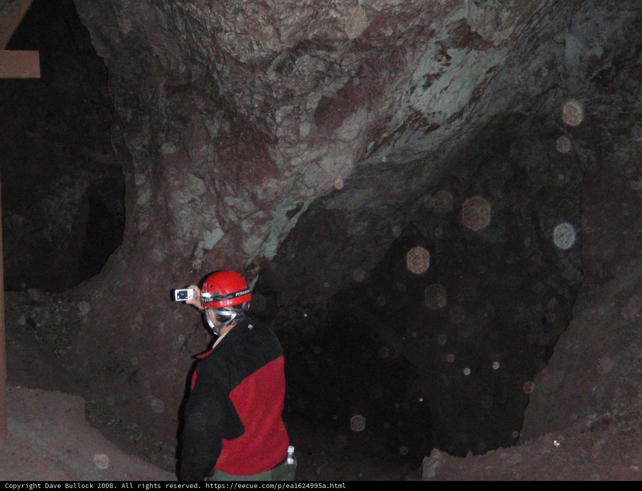 Helmeted Man in a Limestone Cave