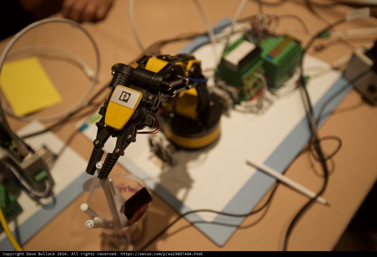 Robotic Arm on Plywood Table