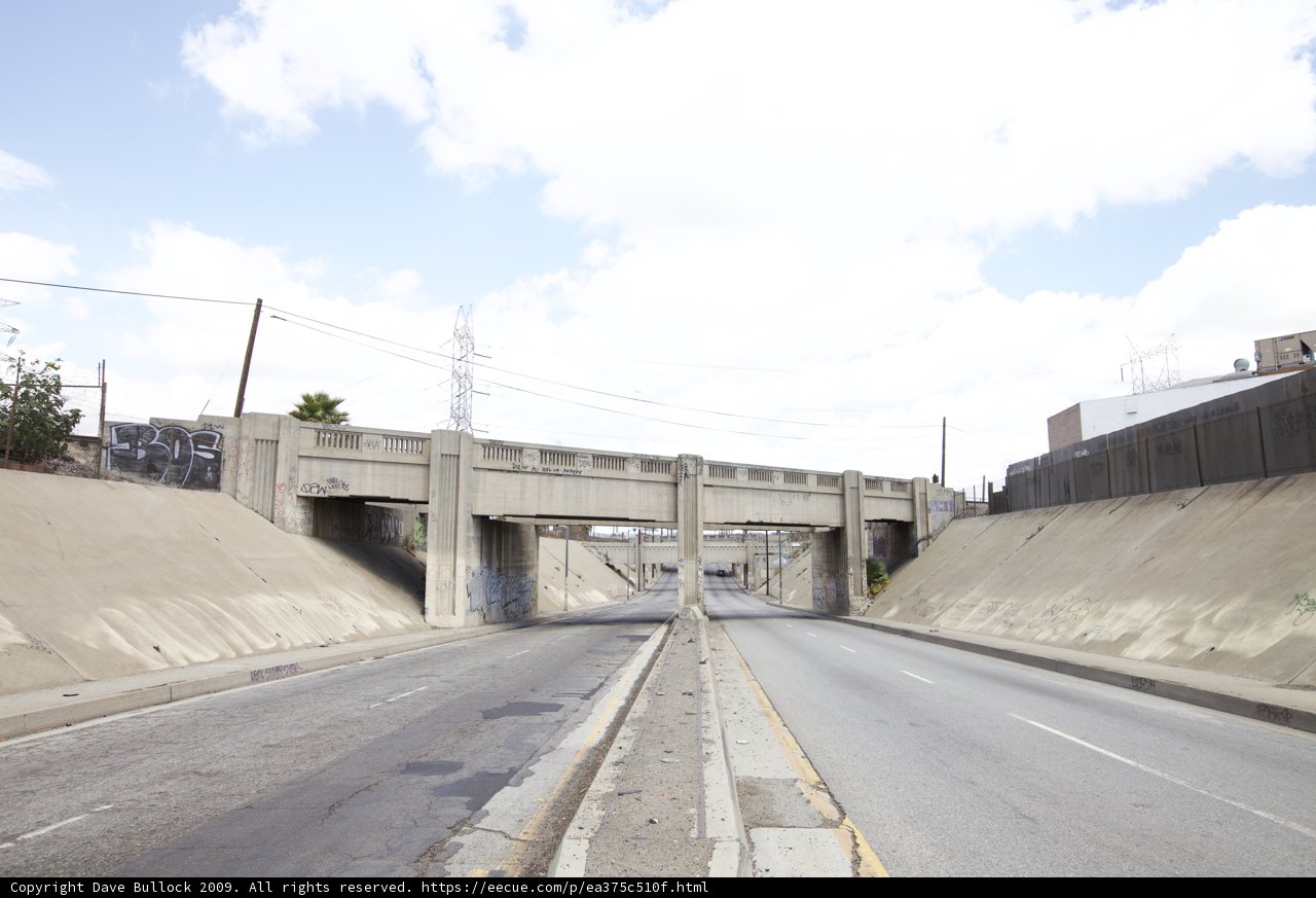Overpass above the city road