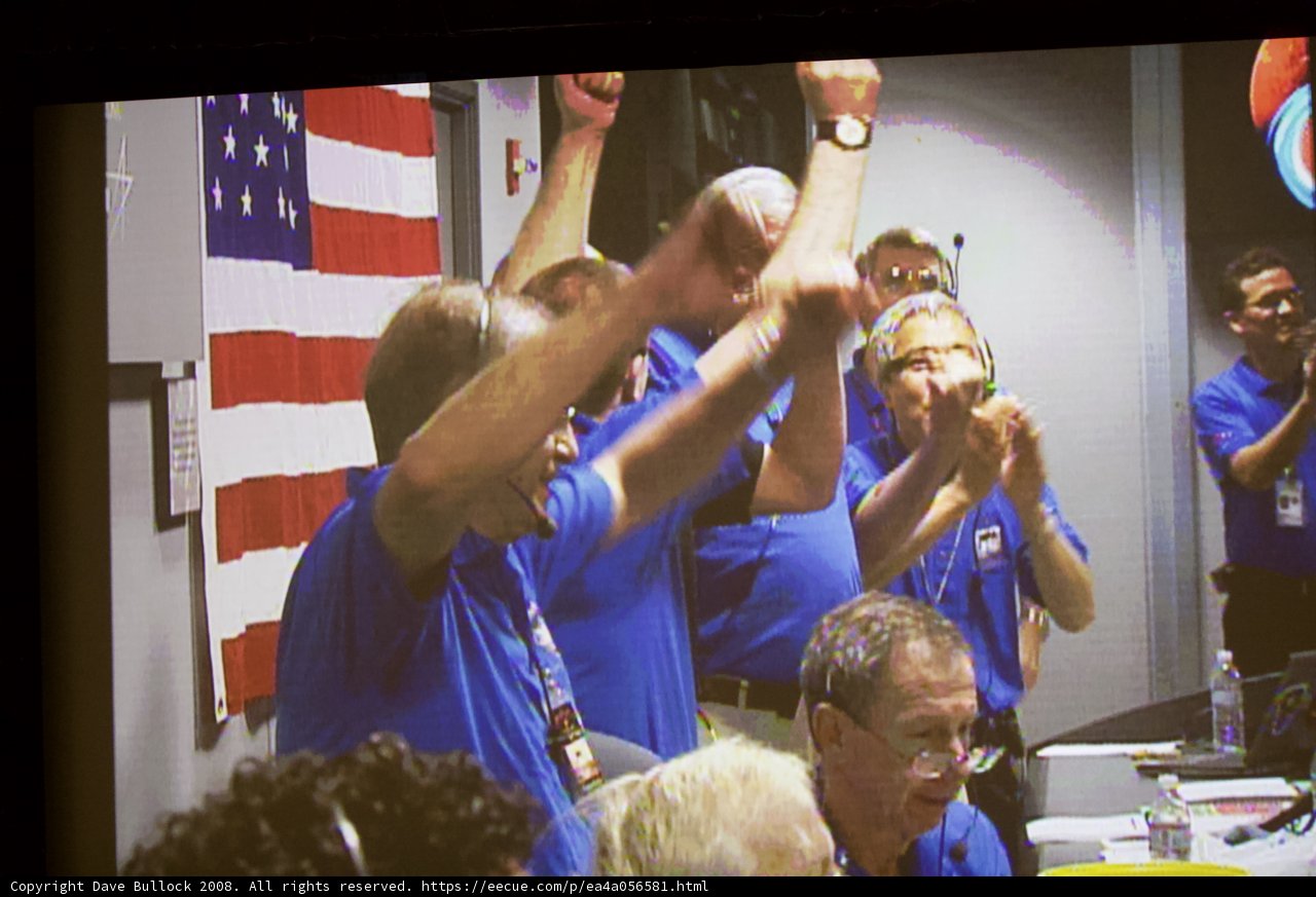 Celebrating Phoenix Touchdown with Seven People