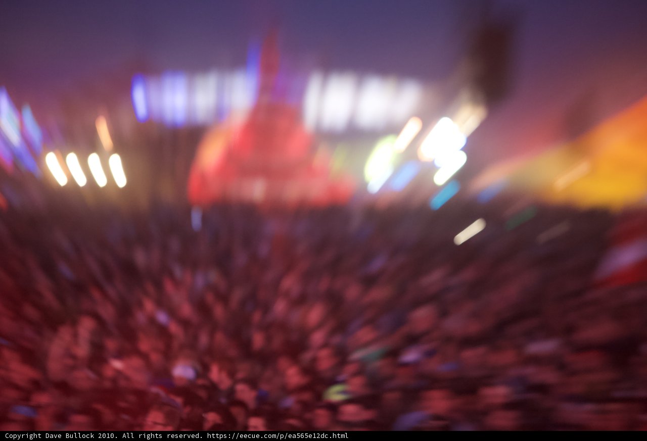 Blurred Illumination of Concert Crowds