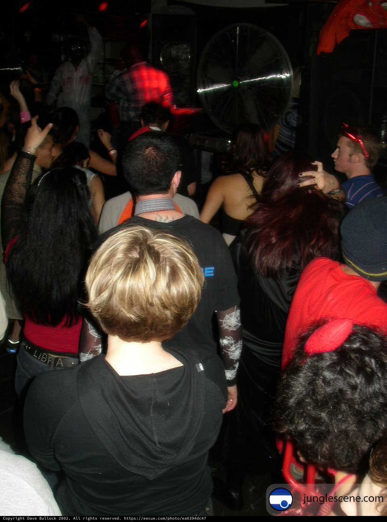 Partygoers in Red